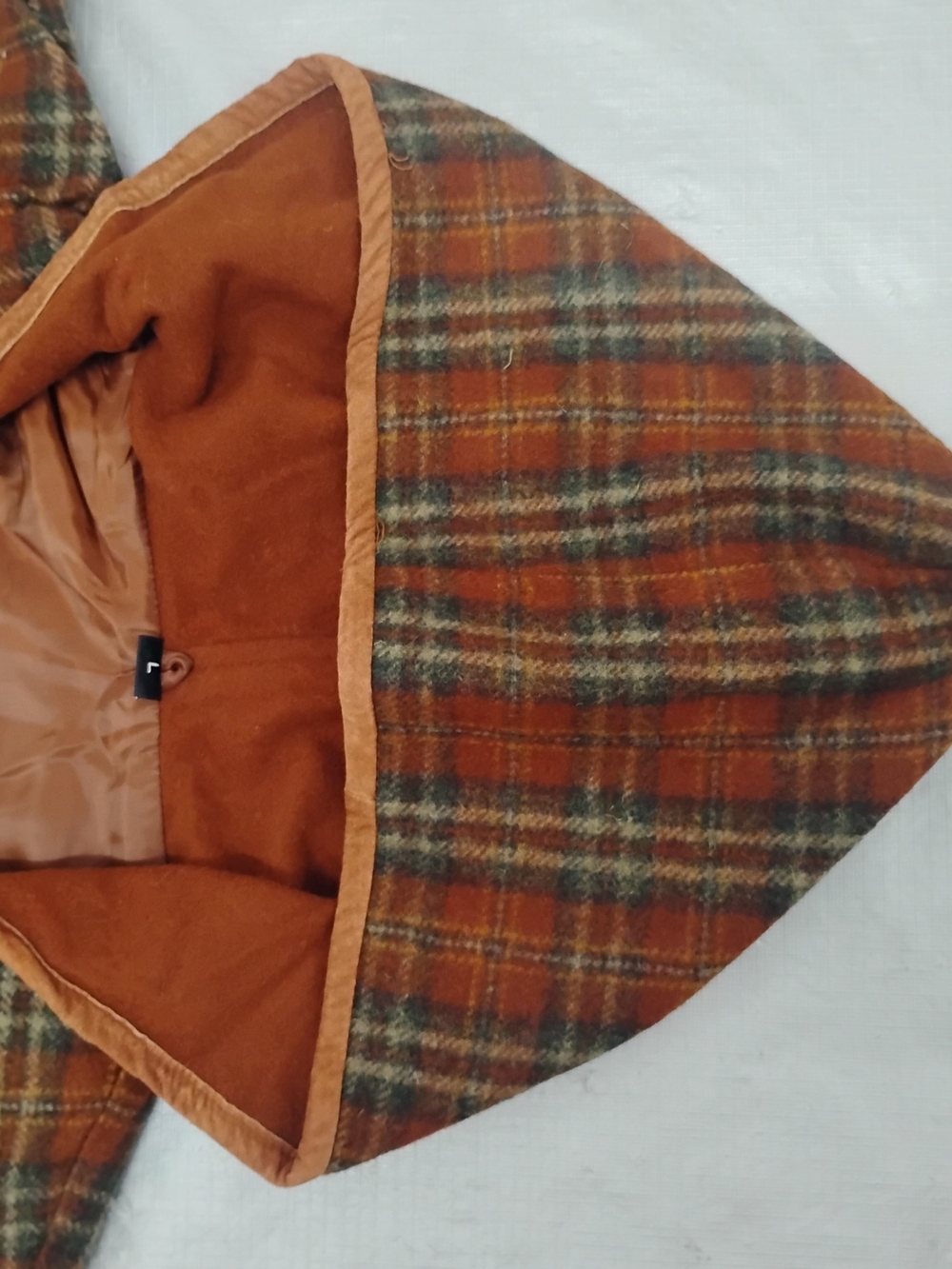 Australian Wool Hoodie With Genuine Suede Trim And Simulated Shark Buttons